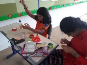 Students developing self-discipline and focus through skill-based learning at Skalvi International School