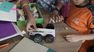 Students participating in skill-based learning activities at Skalvi International School in Bangalore