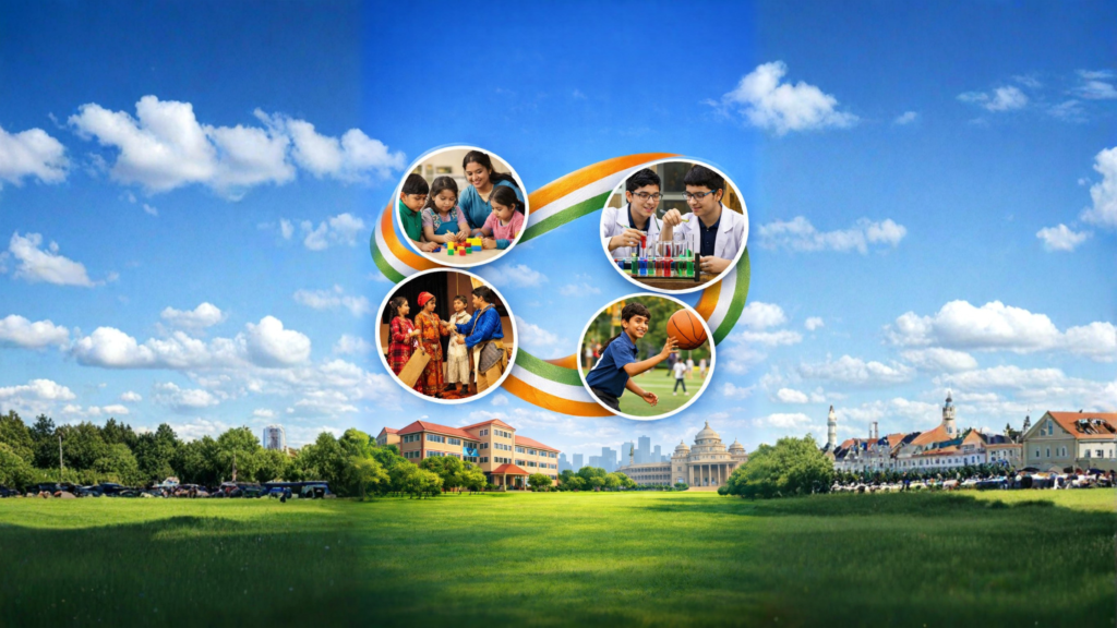 Residential schools in Bangalore showcasing holistic learning, sports, arts, and experiential education under NEP 2020