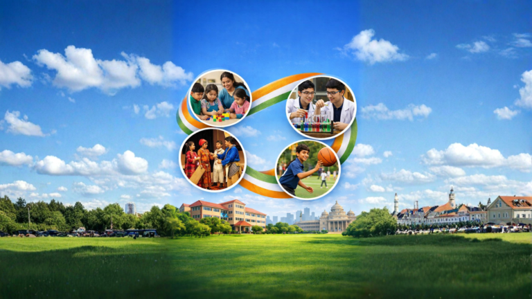 Residential schools in Bangalore showcasing holistic learning, sports, arts, and experiential education under NEP 2020