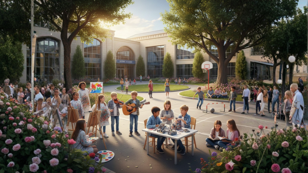 Students enjoying creative and extracurricular activities at ICSE schools in Bangalore, promoting balanced learning and mental well-being